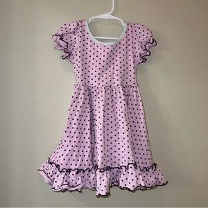 Sweethoney Purple Polka Dot Ruffle Dress